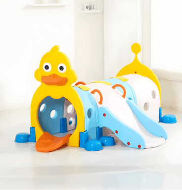 Túnel patito con resbaladera patito - celeste